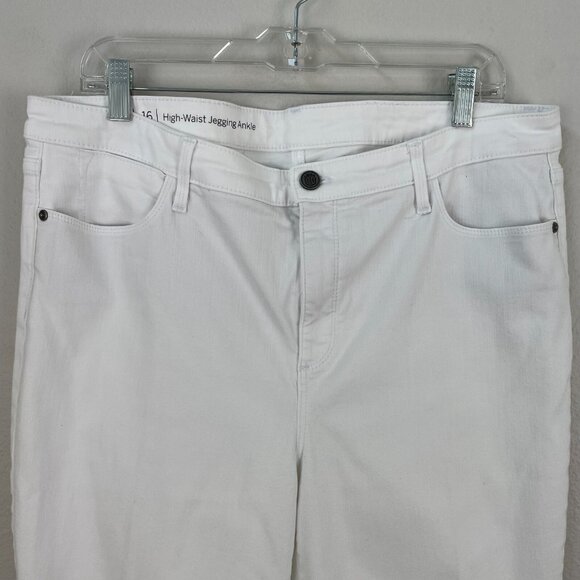 Talbots Woman Plus Size 16 White Flawless High Waist Jegging Ankle Jeans Stretch - Picture 2 of 7